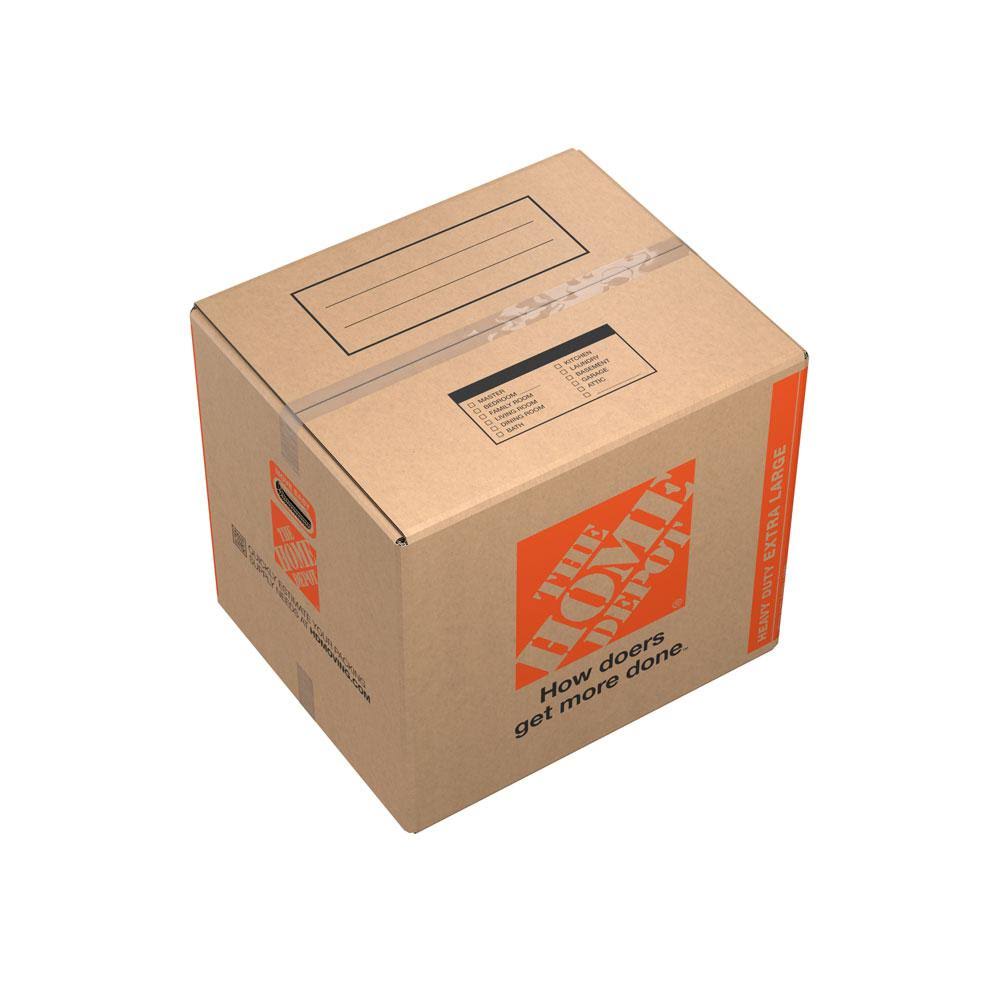 The Home Depot 24 in. L x 20 in. W x 21 in. D Heavy-Duty Extra-Large Moving Box with Handles (50-Pack)