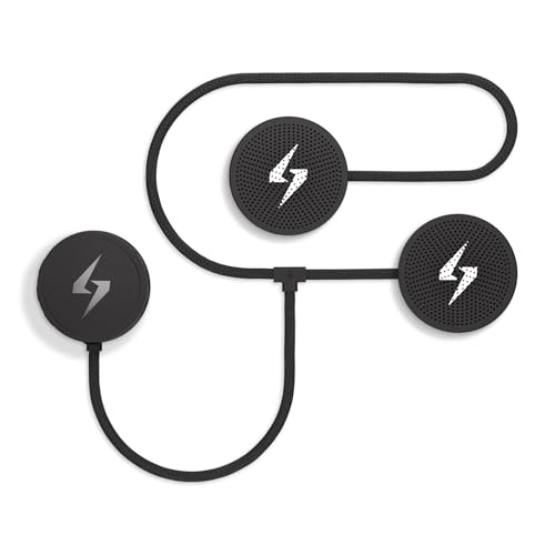 Syphon SoundPro: Ultra-Thin 9.6mm Bluetooth Moto Headphones - Glove-Friendly Controls, Massive Sound, IP55 Waterproof, Built-In Mic, Universal Fit With Any Dirt Bike, Snowmobile, and Motorcycle Helmet - Radiant Selections