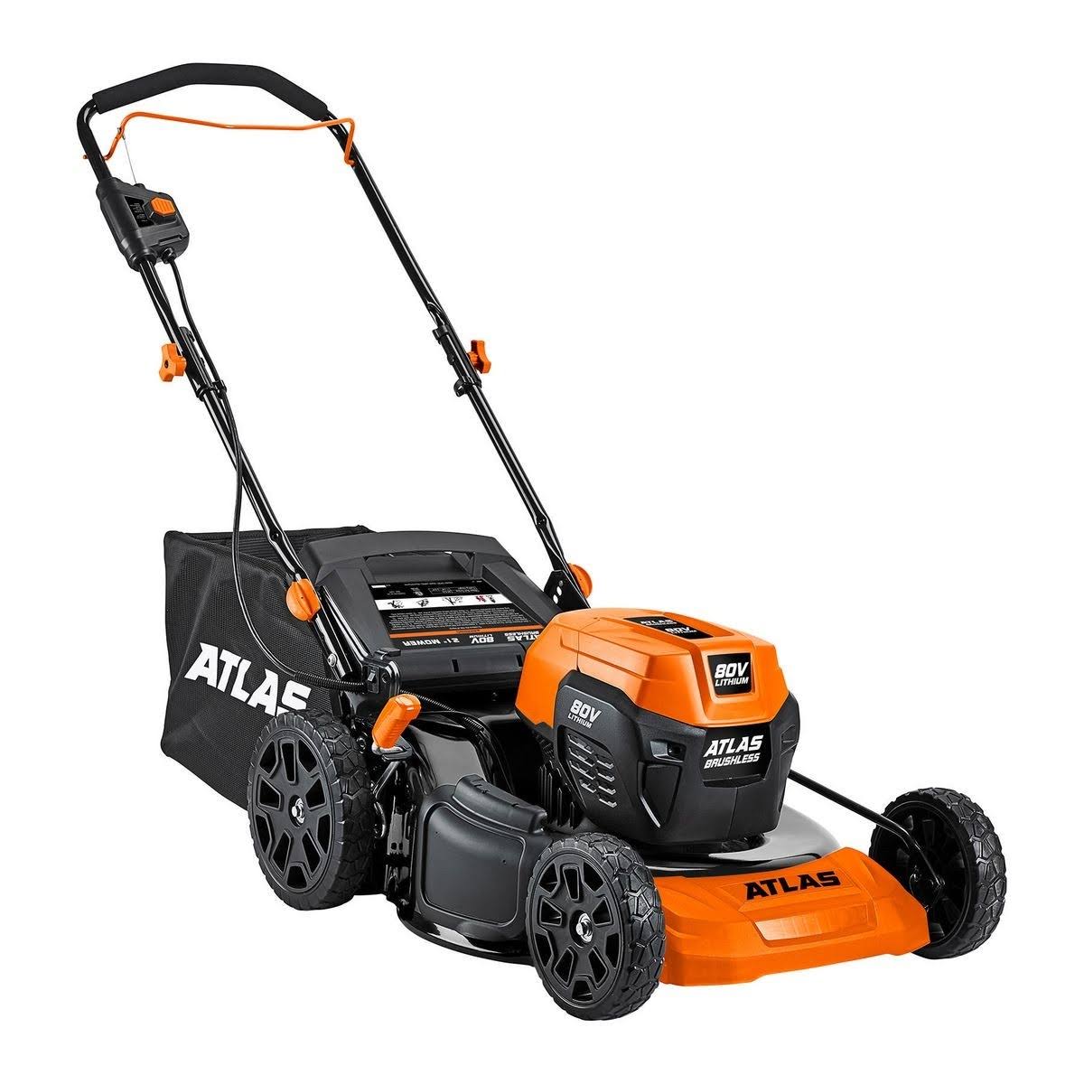 Atlas 80V Lithium-Ion Cordless Brushless 21 in. Push Lawn Mower - Tool Only 56998