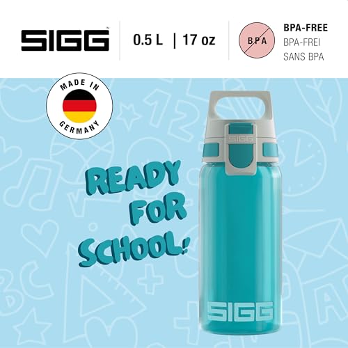 SIGG - Kids Water Bottle - VIVA ONE - Made in Germany - Dishwasher Safe - Carbonated Drinks - Sports & School - 17 Oz