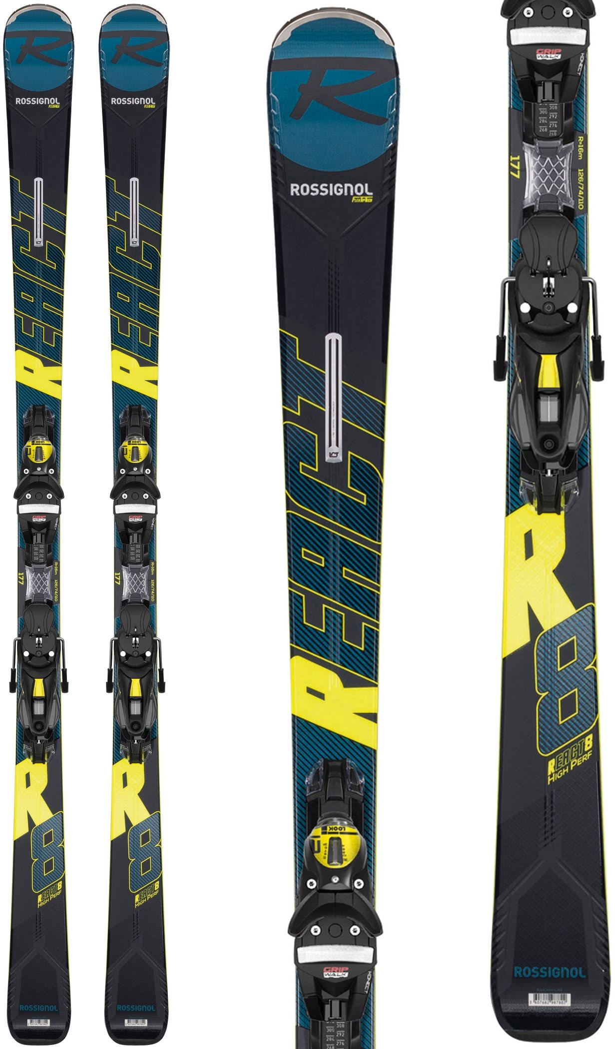 Rossignol React R8 HP Skis + NX 12 GW Bindings- 2020