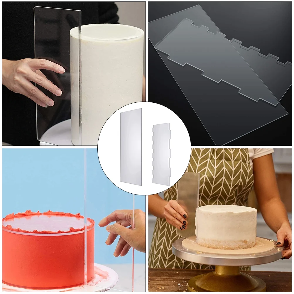 Unbranded 2-Piece Cake Decorating Set with Pans and Scraper - Practical Household Baking Tools