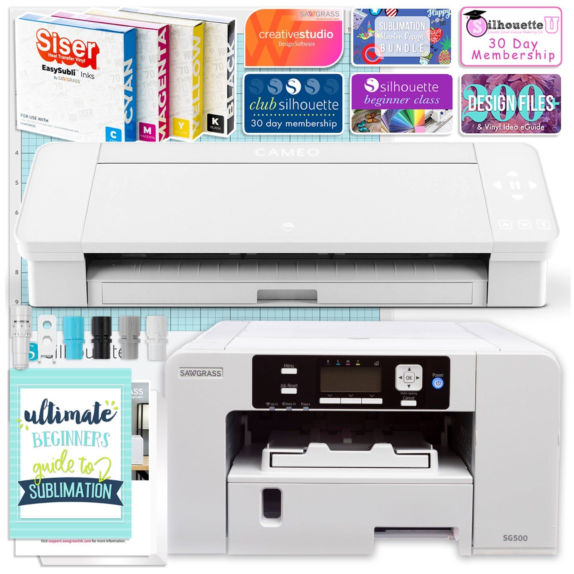 Sawgrass Virtuoso SG500 Sublimation Printer u0026 Cameo 4 Bundle