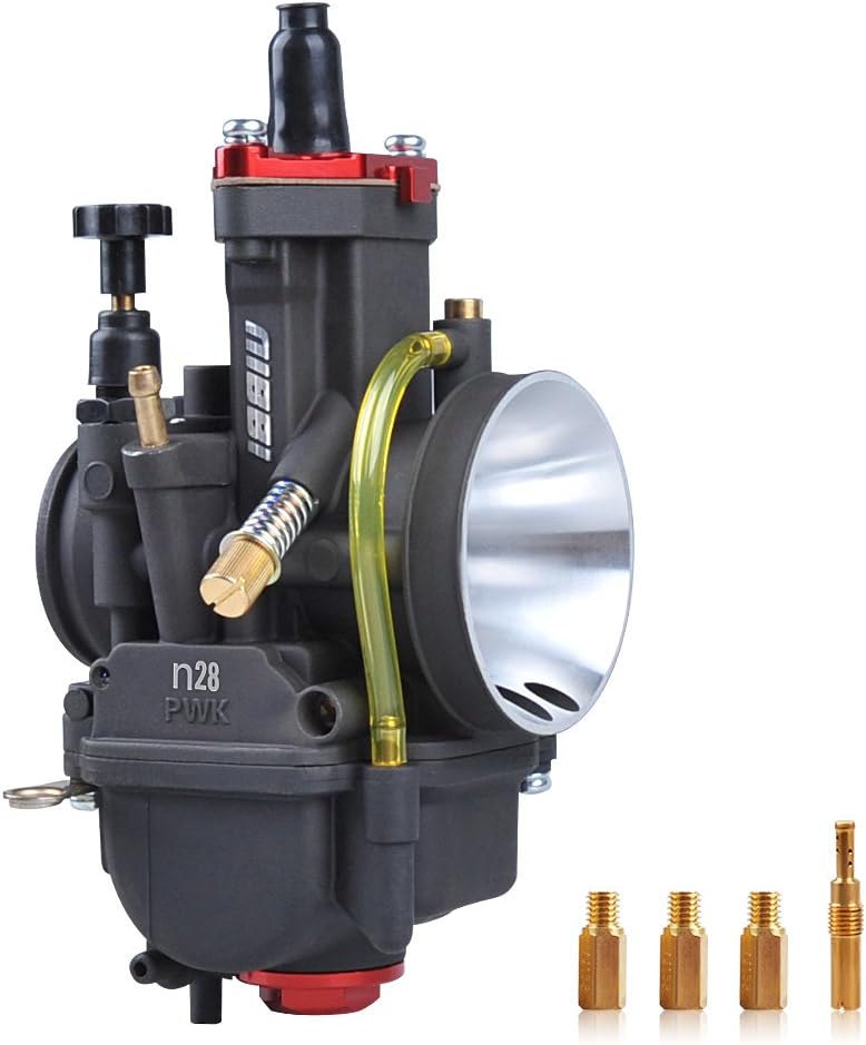 NIBBI Racing 28mm Carburetor 150CC 160CC 190CC With Power Jet PWK 28mm With Carburetor Jets Fit Dirt Bike TTR BBR Apollo ATV Cafe BikeReplace for Honda TRX 250 TRX250 Recon TRX250TE TRX250TM ATV Carb
