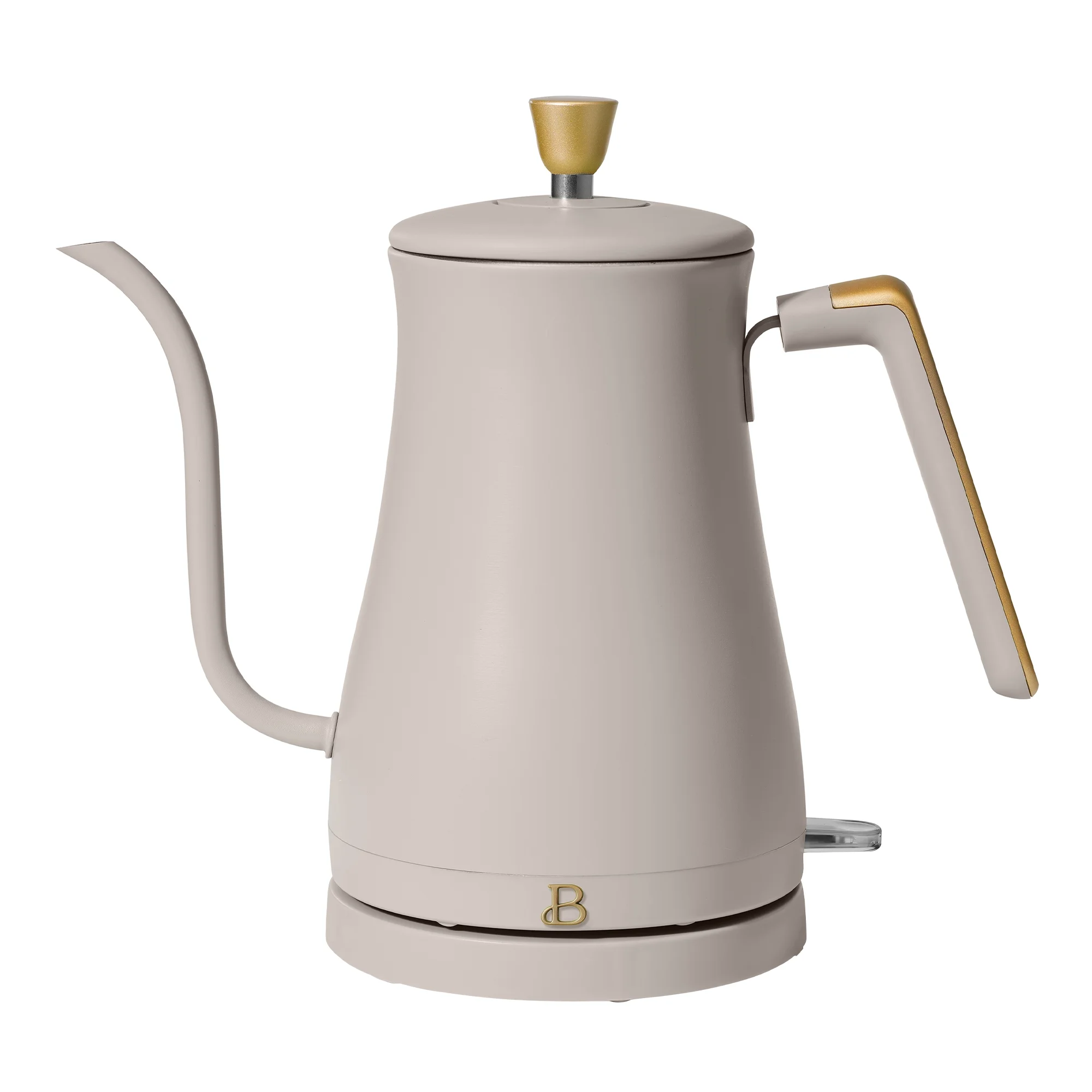 Beautiful 1-Liter Electric Gooseneck Kettle 1200 W, Porcini Taupe by Drew Barrymore - Radiant Selections
