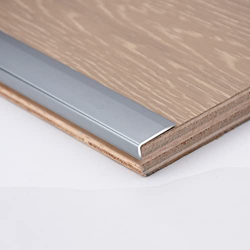 Stair Edge Protector Stair Edging Laminate Stair Nose Metal,Step Edging Nosing Self Adhesive Non Slip Step Edge Protector Grey,Stairs Edge Trim Protector for Home Nursery Villa