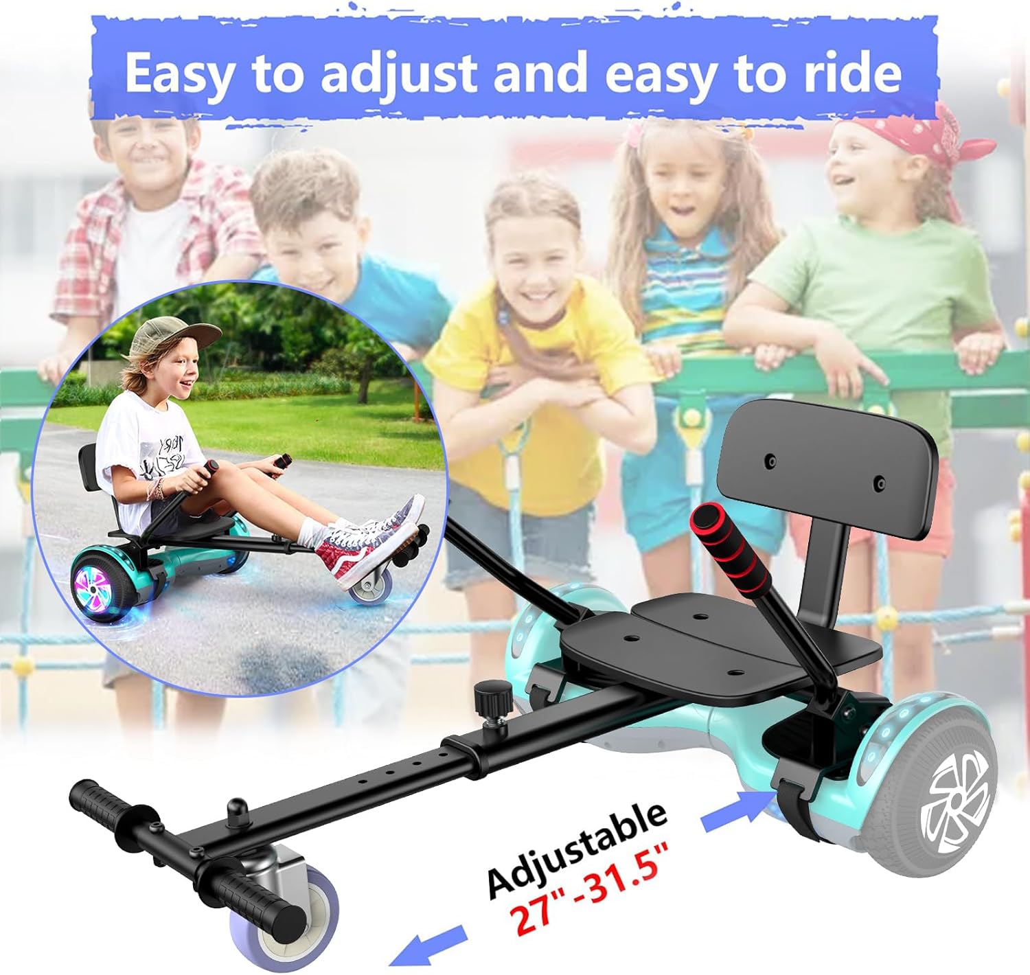 LIEAGLE Hoverboard Go Kart Combo, 6.5