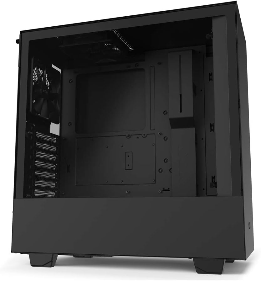 NZXT H510 Flow - CA-H52FW-01 - Compact ATX Mid-Tower PC Gaming Case - Perforated Front Panel - Tempered Glass Side Panel - Cable Management System - Water-Cooling Ready - White/Black