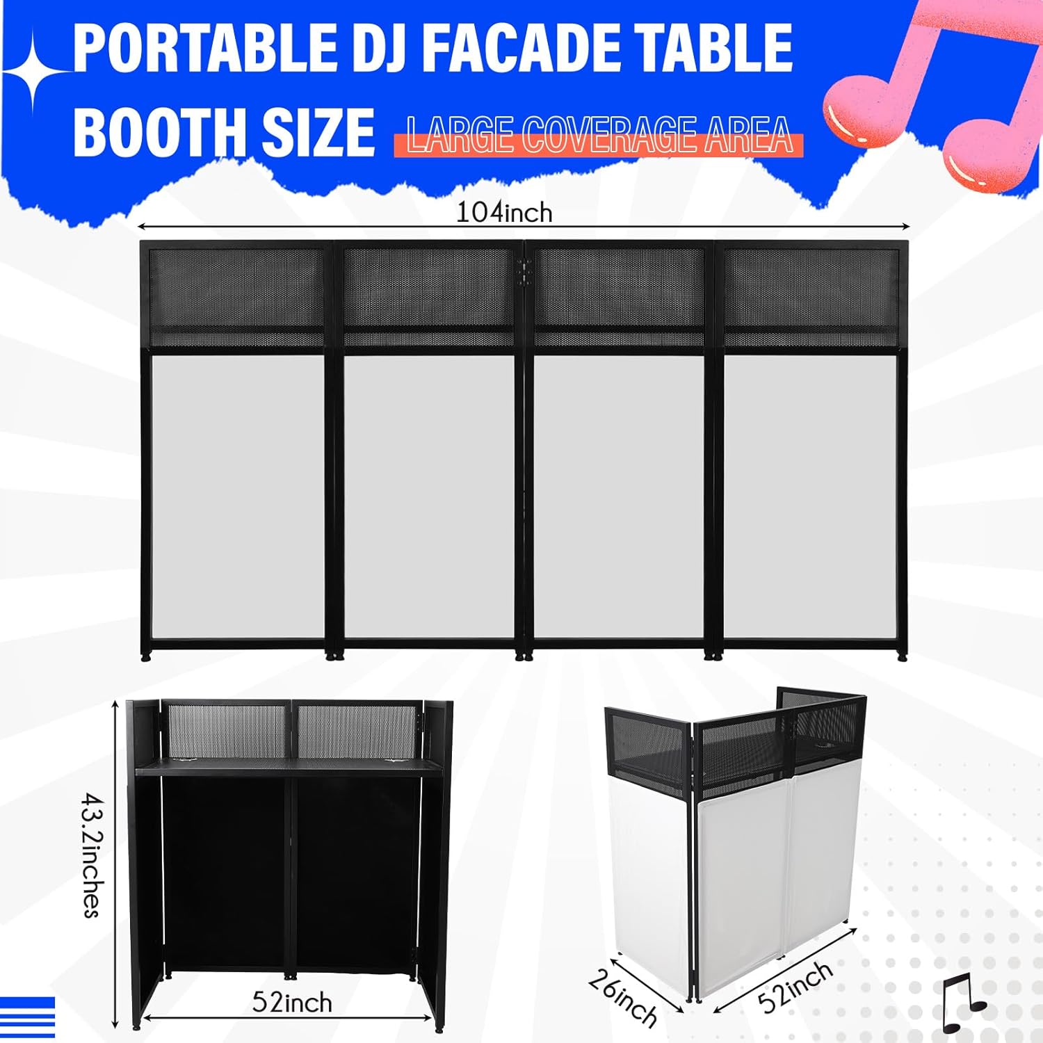 Portable DJ Facade Booth,52