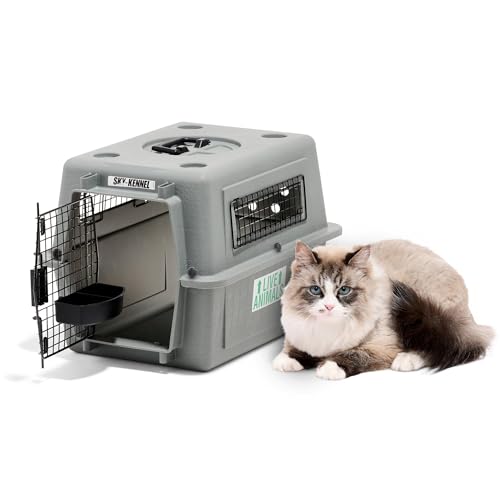 Petmate Sky Kennel - For Air and Travel, Airline Approved Dog Crate for Pets up 15-30 lbs, Heavy Duty Dog Kennel, Made in the USA- 28 Inches