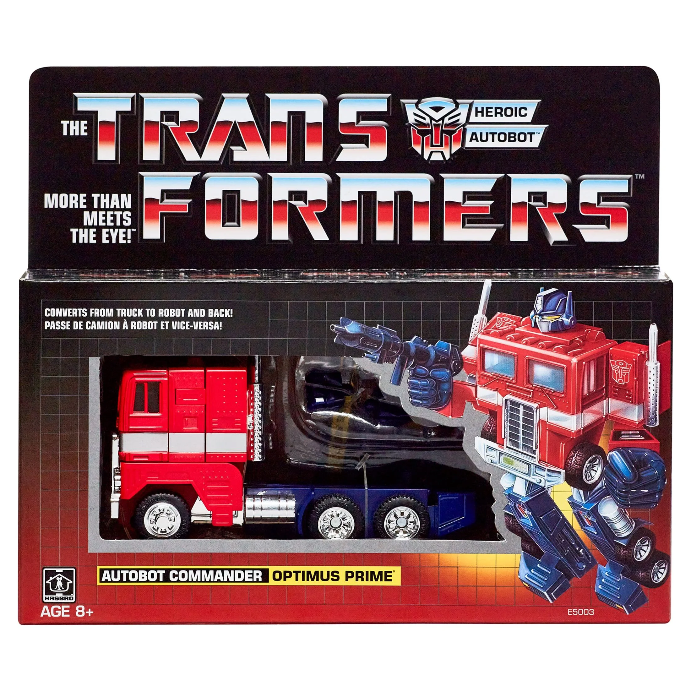 Transformers: Vintage G1 Optimus Prime Kids Toy Action Figure for Boys and Girls Ages 8 9 10 11 12 and Up (7&rdquo;)