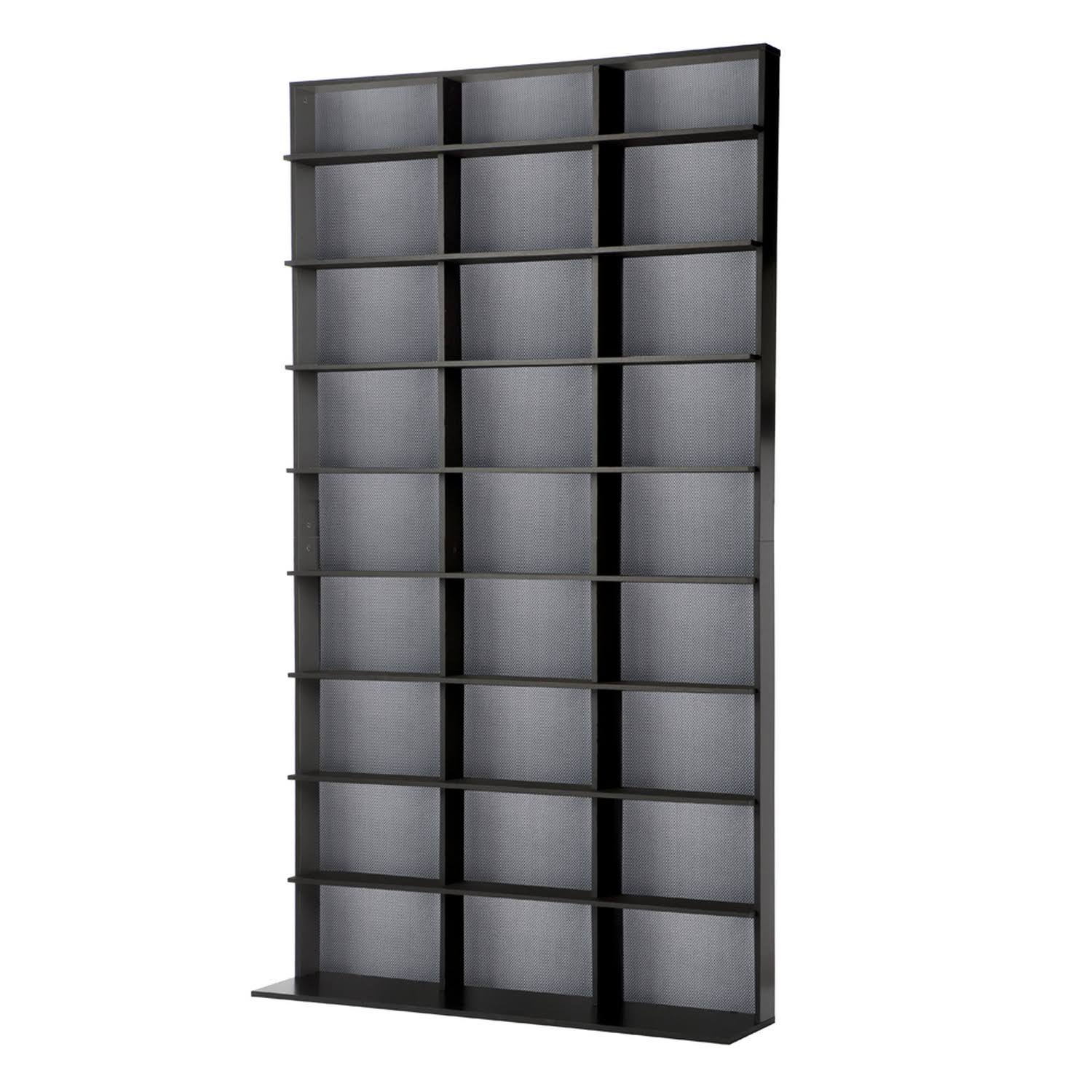 Atlantic Elite Large Media Tower; Black/Silver