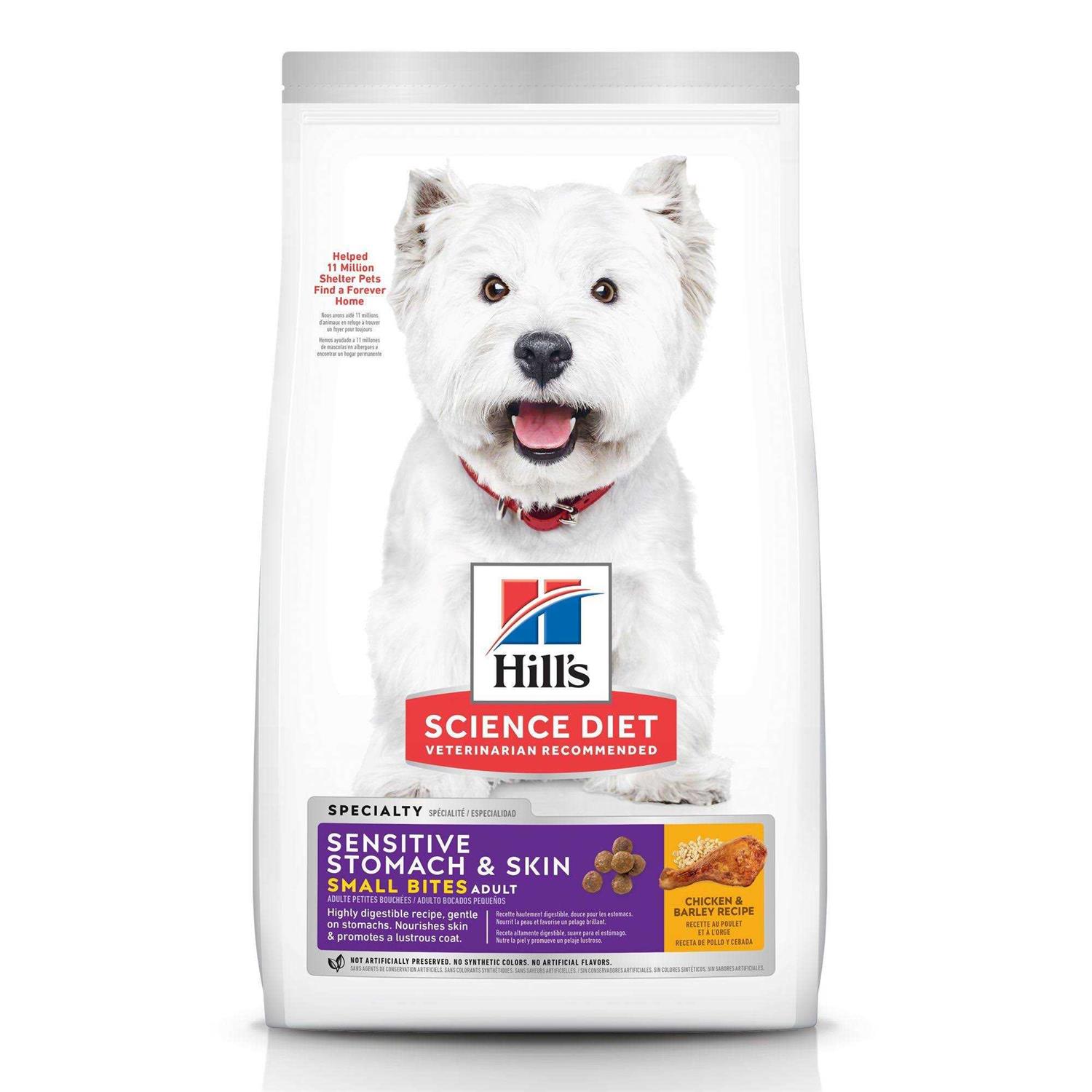 Hill's Science Diet Adult Sensitive Stomach & Skin Small Bites Dry Dog Food - Pet Supplies online store