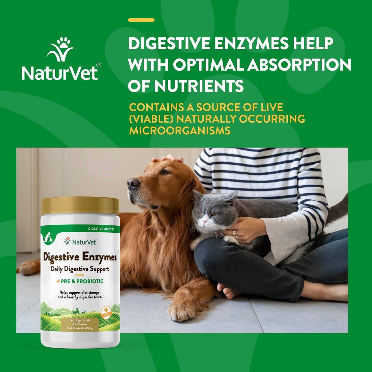 NaturVet Digestive Enzymes - Pet Supplies online store