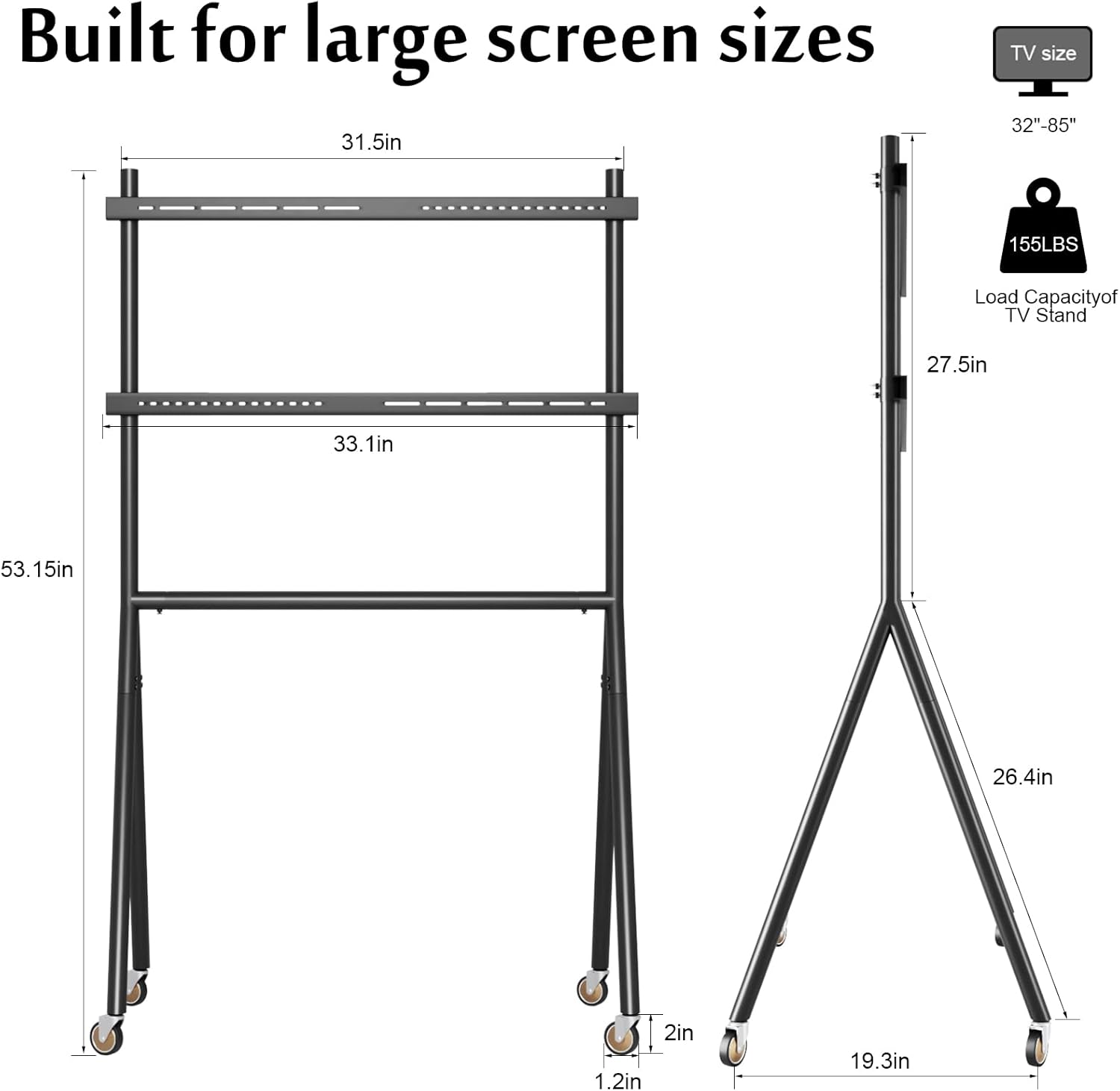 TV Easel Stand - Stylish and Functional Art Easel TV Stand 37