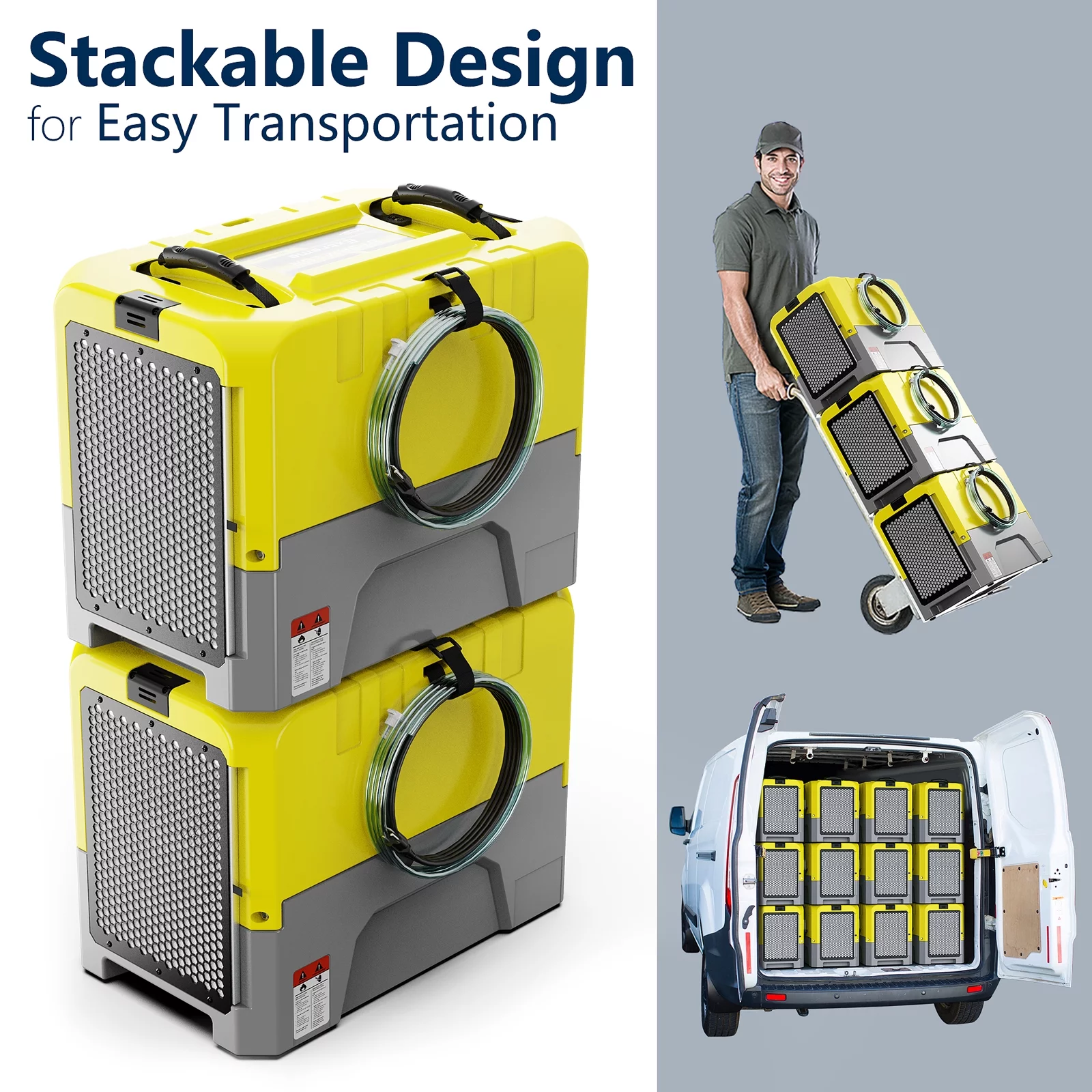 ALORAIR LGR 180 Pint Commercial Dehumidifier for Damage Restoration, Basement/Crawl Space WI-FI Control