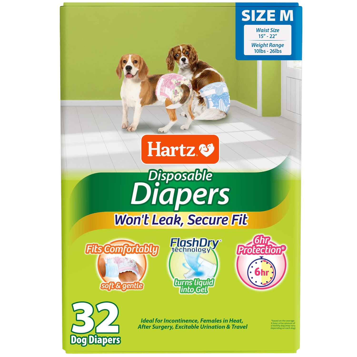 Hartz Disposable Male & Female Dog Diapers - Pet Supplies online store