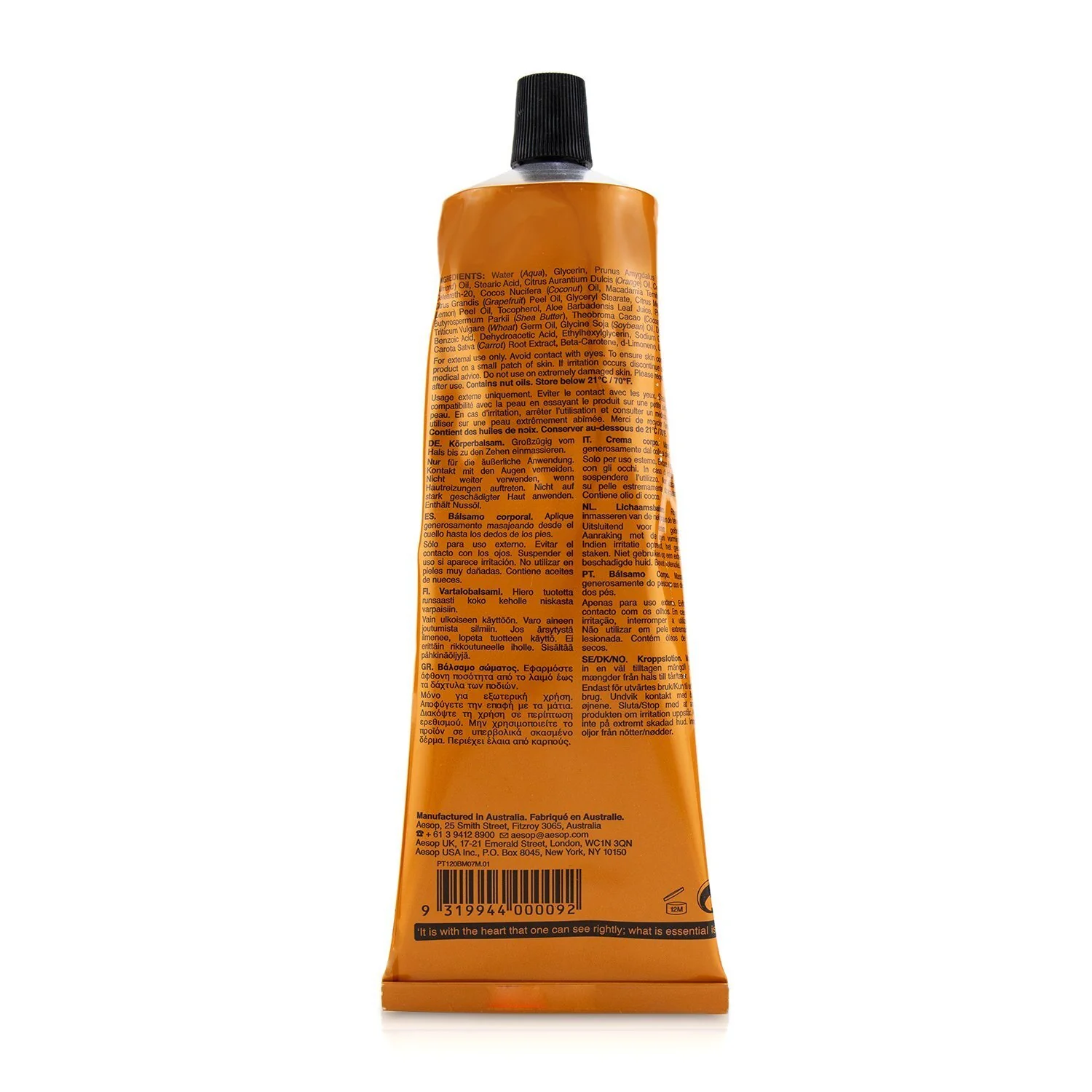 Aesop Rind Concentrate Body Balm (Tube) 120ml/4oz