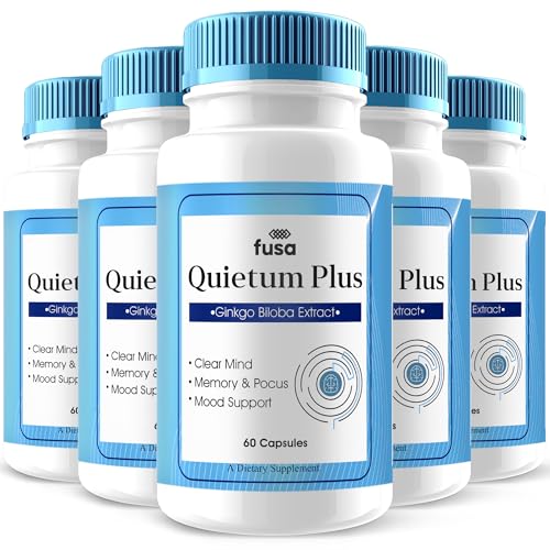 (5 Pack) Quietum Plus Advanced Overall Wellness Supplement QuietumPlus Capsules, Quiet Plus Maximum Strength Tinnitus & Overall Health Multivitamin Formula, Quietum Plus Support Pills (300 Capsules)