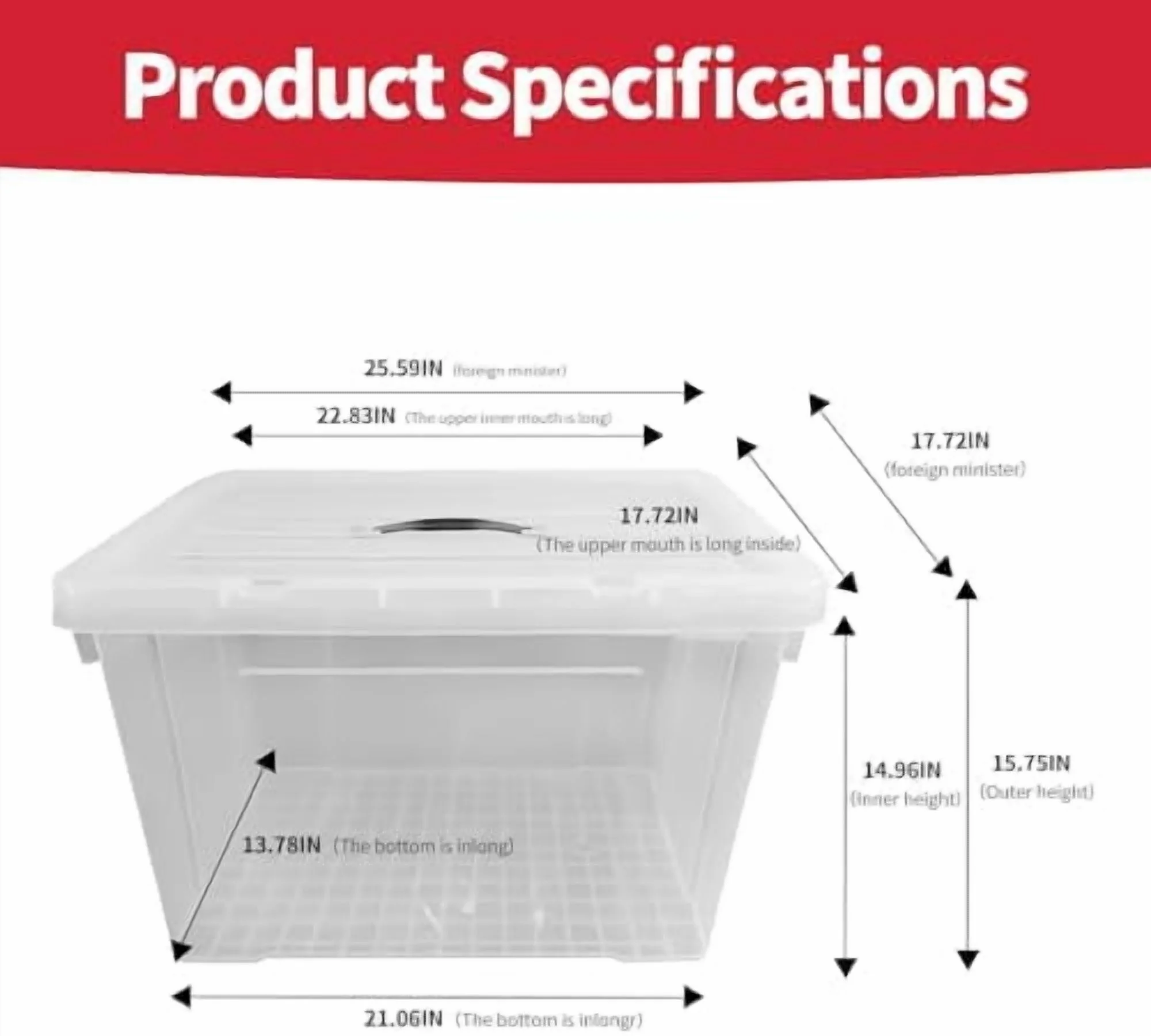 100 Quart (4-Pack) Clear Storage Bins with Lids - Heavy Duty Stackable Plastic Organizing Containers, BPA-Free Secure Latches & Pull Handles for Home, Office, Closet, Bathroom