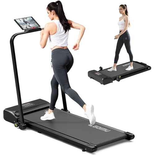 Walking Pad, 3 in 1 Foldable Treadmill for Home & Office, 285lb Wallking Pad Treadmill 2.5HP Under Desk Treadmill with Remote Control, Walking Jogging Pad with Handle Bar