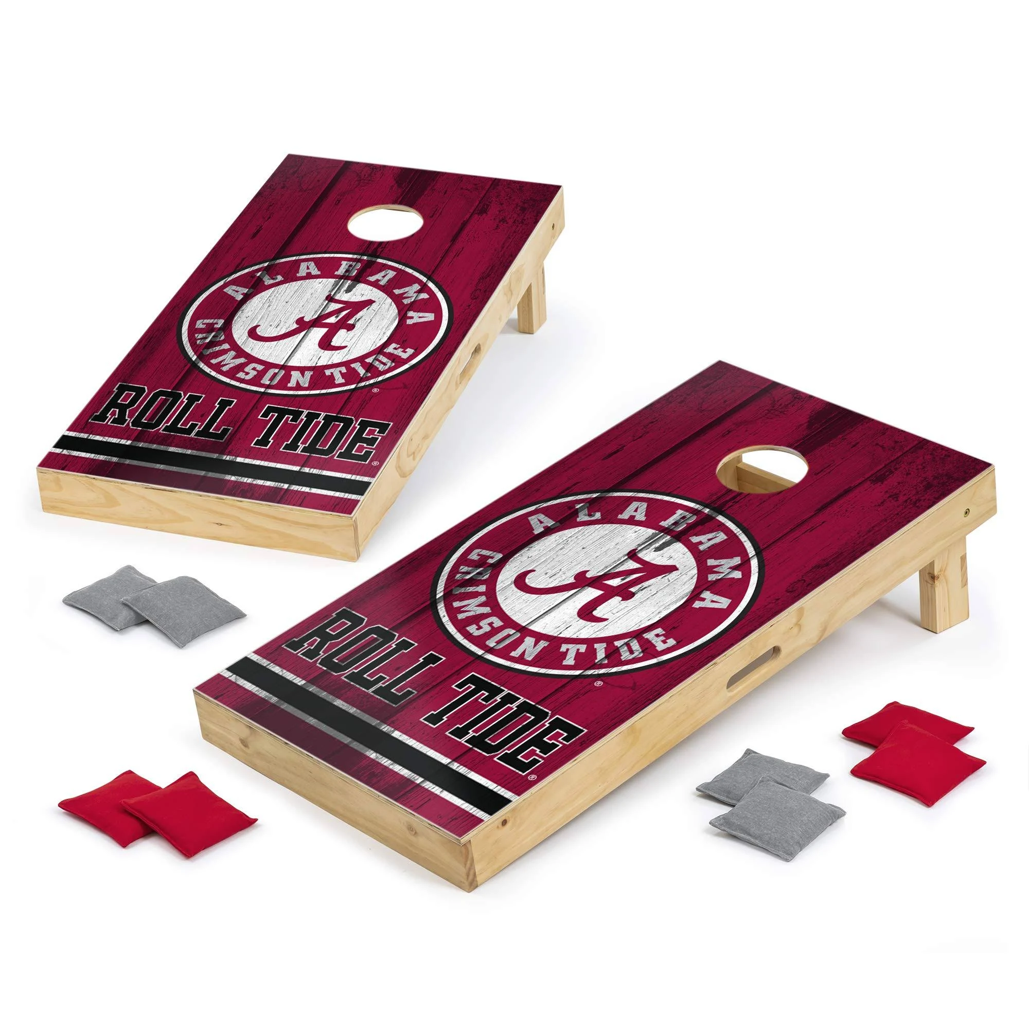 Proline NCAA College 2& x 4& Alabama Crimson Tide Cornhole Board Set - Vintage