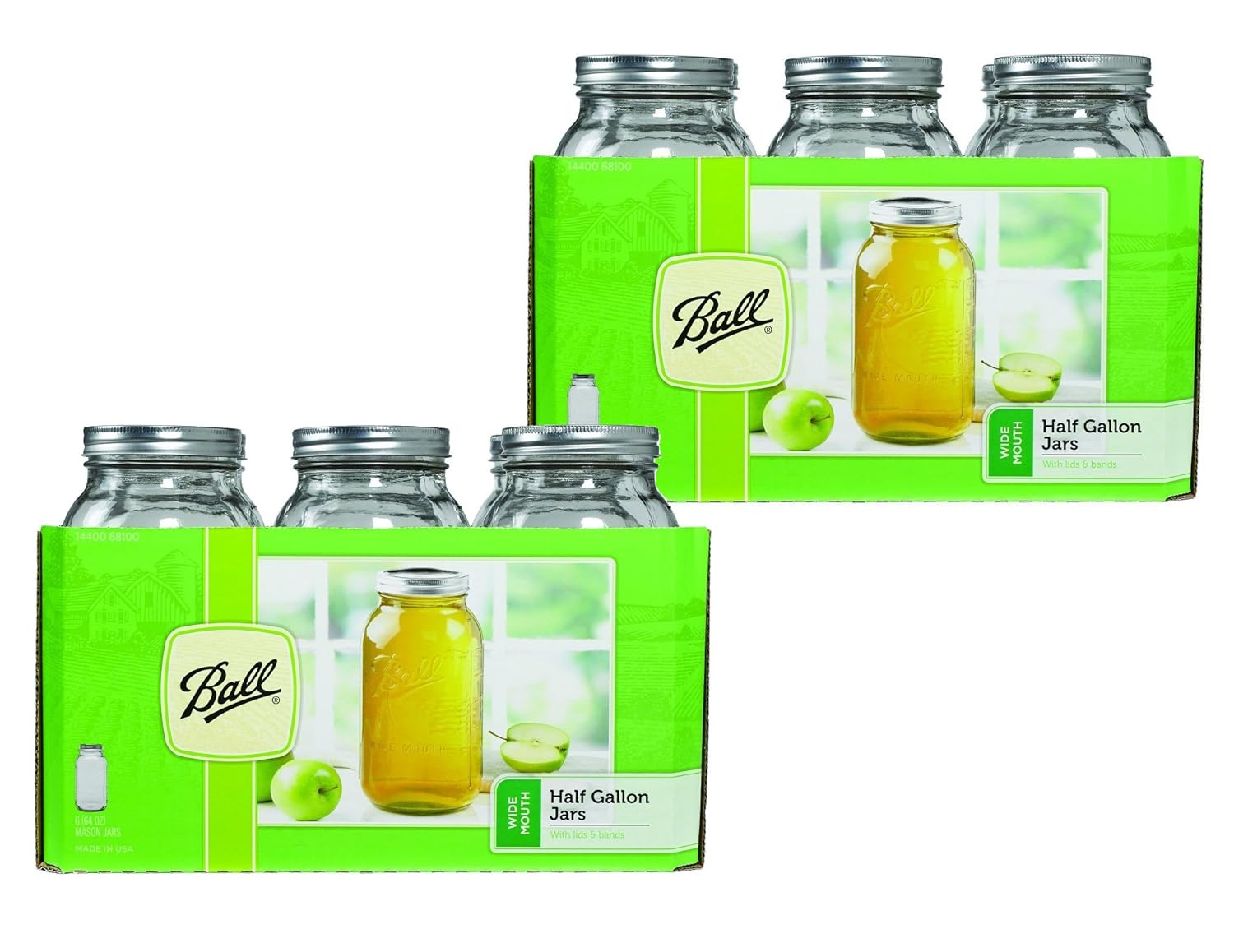 Ball 64 ounce Jar, Wide Mouth, Set of 12