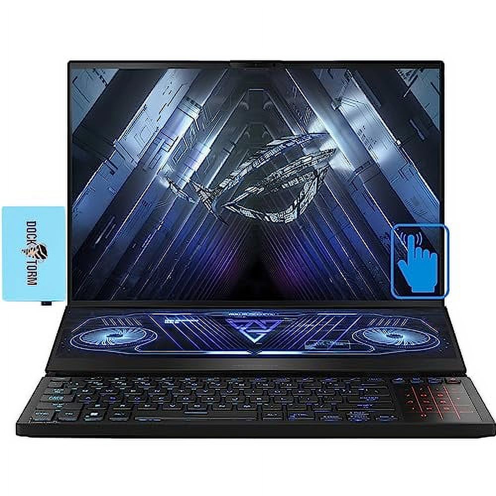 ASUS ROG Zephyrus Duo 16 Gaming Laptop 16'' 165Hz IPS Touchscreen WUXGA (1920x1200) (AMD Ryzen 7 6800H, 16GB DDR5, 2x2TB PCIe SSD RAID 1 (2TB), GeForce RTX 3060, Win11Home) w/Hub