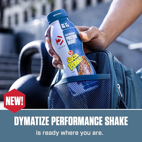 Dymatize Performance Protein Shake, Fruity Pebbles, 30g of Protein, 6.2g BCAA for Muscle Recovery, No Added Sugar, Low Fat, 24 Vitamins and Minerals, Gluten-Free, Ready to Drink, On-the-Go Snack, 11.5fl oz, 12 pack