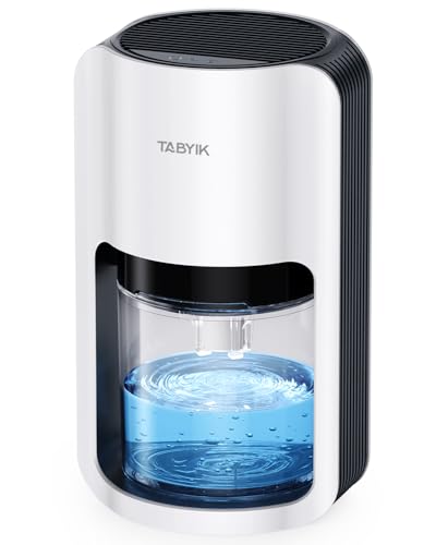 Dehumidifier,TABYIK 35 OZ Small Dehumidifiers for Room for Home, Quiet with Auto Shut Off, Dehumidifiers for Bedroom (280 sq. ft), Bathroom, RV, Closet