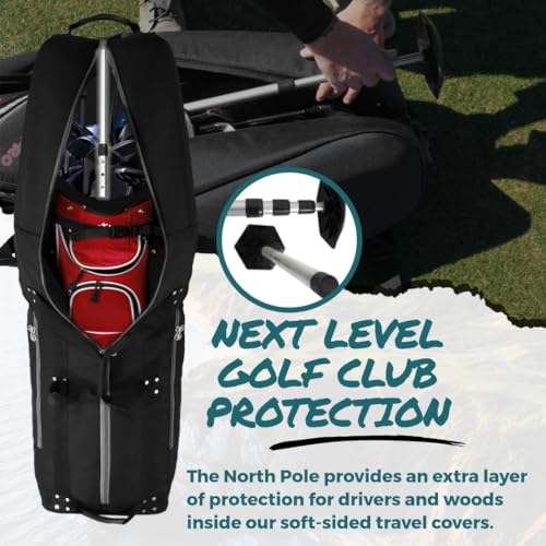 CaddyDaddy New First Class Premium Padded Golf Club Travel Cover with Wheels - Heavy Duty Golf Travel Bag for Airlines