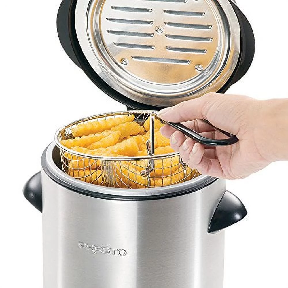 Presto 05470 Stainless Steel Electric Deep Fryer, Silver