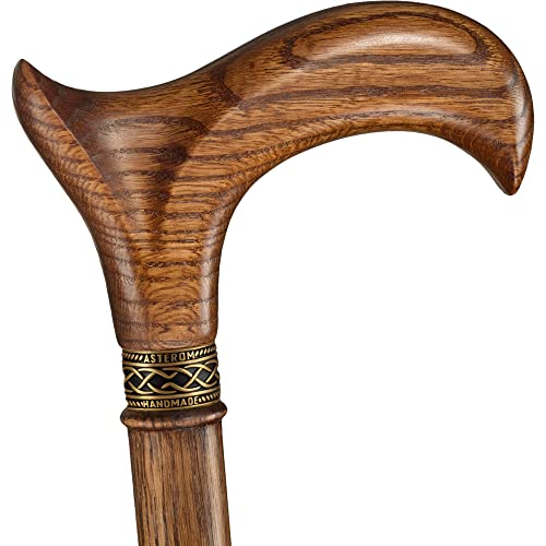 Asterom Walking Cane - Handmade, Ergonomic, Wooden - Canes for Men, Cane for Women - Walking Sticks for Seniors, Unique, Wood