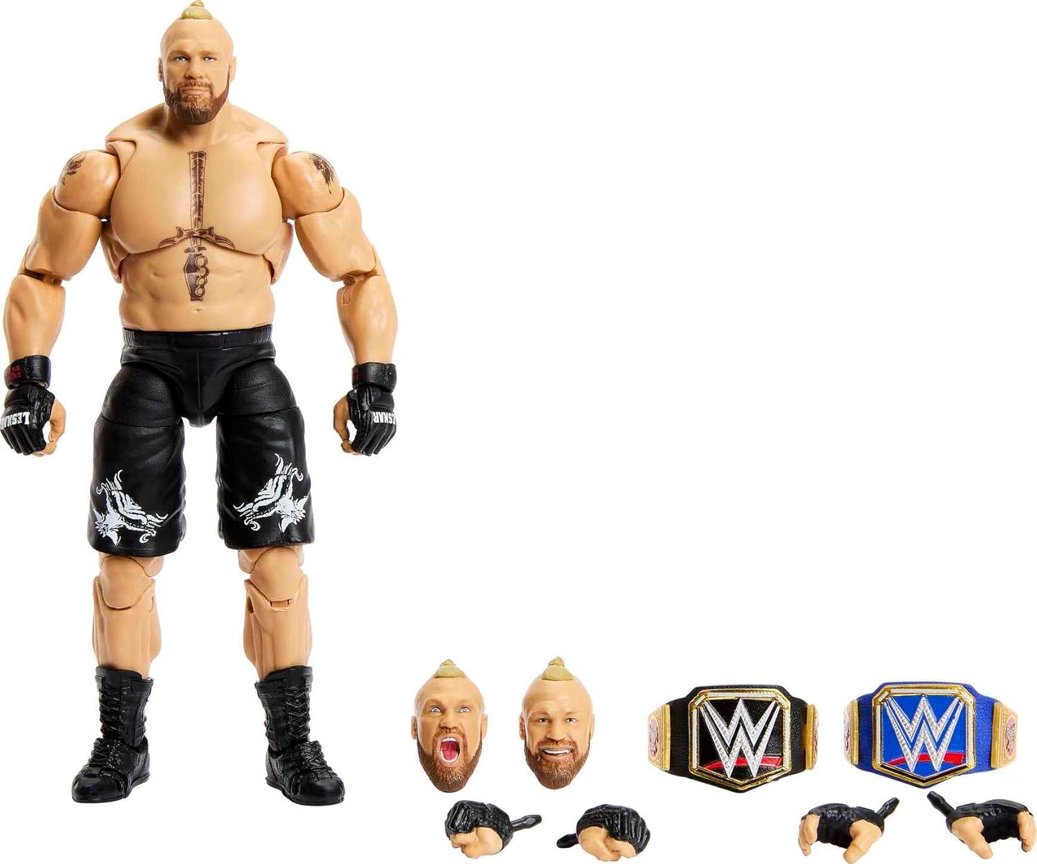 Mattel WWE Brock Lesnar Ultimate Edition Action Figure with Interchangeable Accessories, Articulation & Life-Like Detail, 6-inch