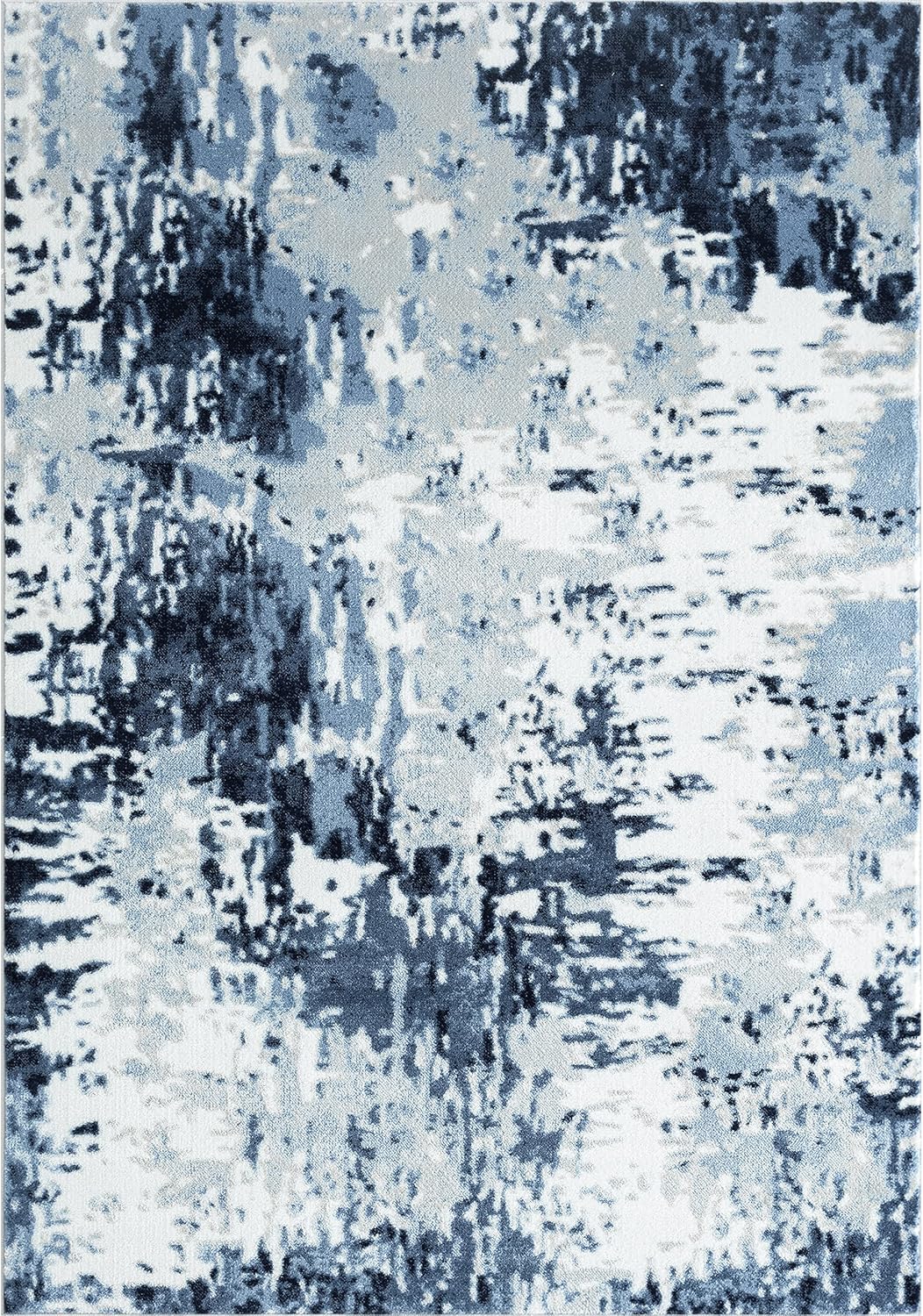 Abani Premium Blue, White & Grey Contemporary 5' 3