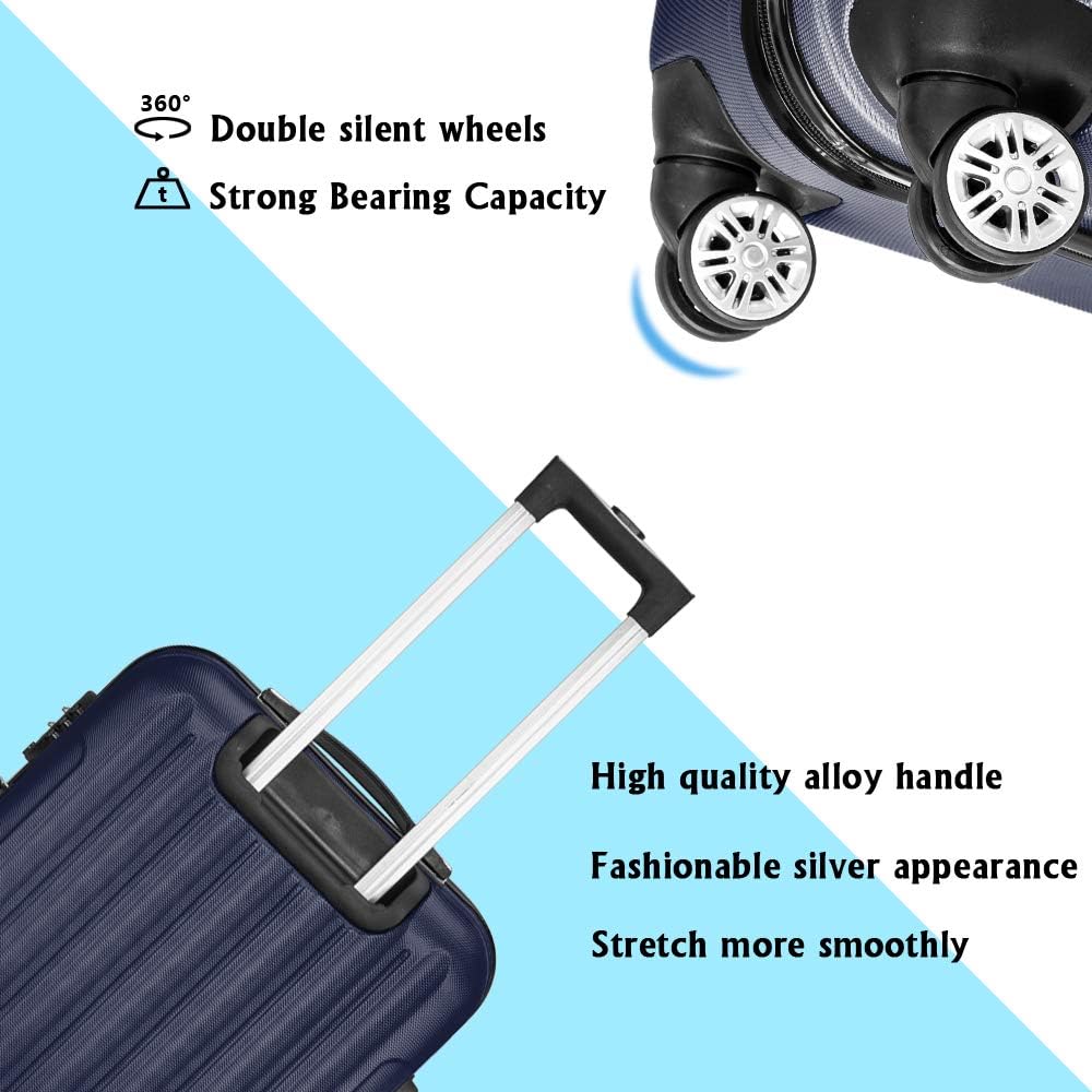Expandable Spinner Wheel Luggage 3 Piece Set Suitcase Hardshell Lightweight TSA Lock 3-in-1 Multifunctional Large Capacity Traveling Storage Suitcase 20