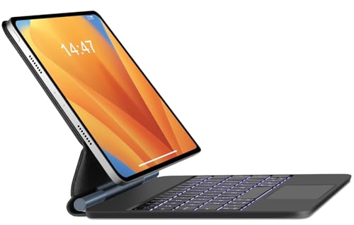 iPad Keyboard Case for iPad Air 13 Inch (M2) 2024, Magic Keyboard for iPad Pro 12.9 Inch (6th, 5th, 4th, 3rd Gen), Case with Keyboard for iPad with Multi-Touch Trackpad，Backlit Keys, Lightweight