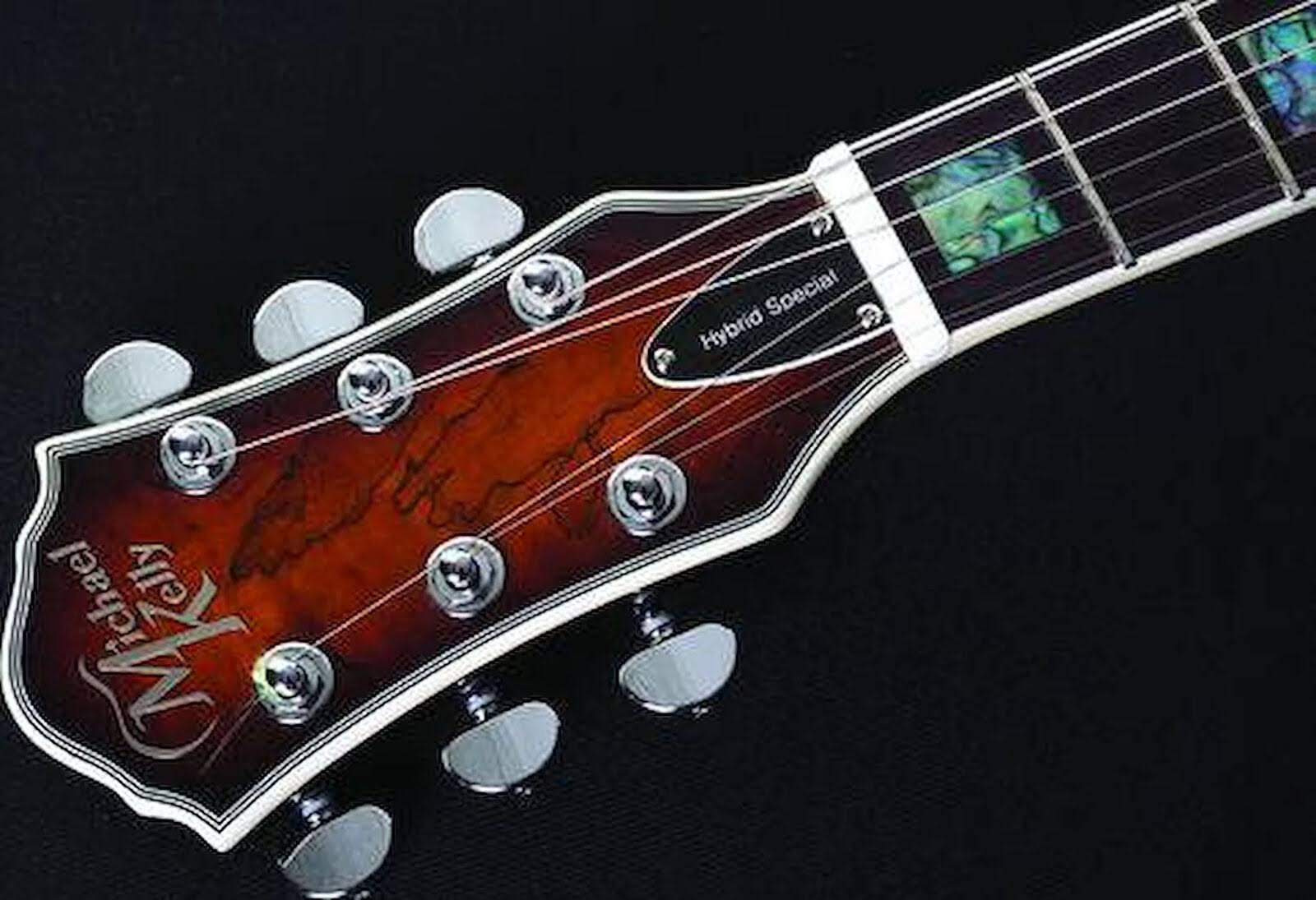 Michael Kelly Hybrid Special Electric Guitar, Left Handed, Spalted Maple Burst