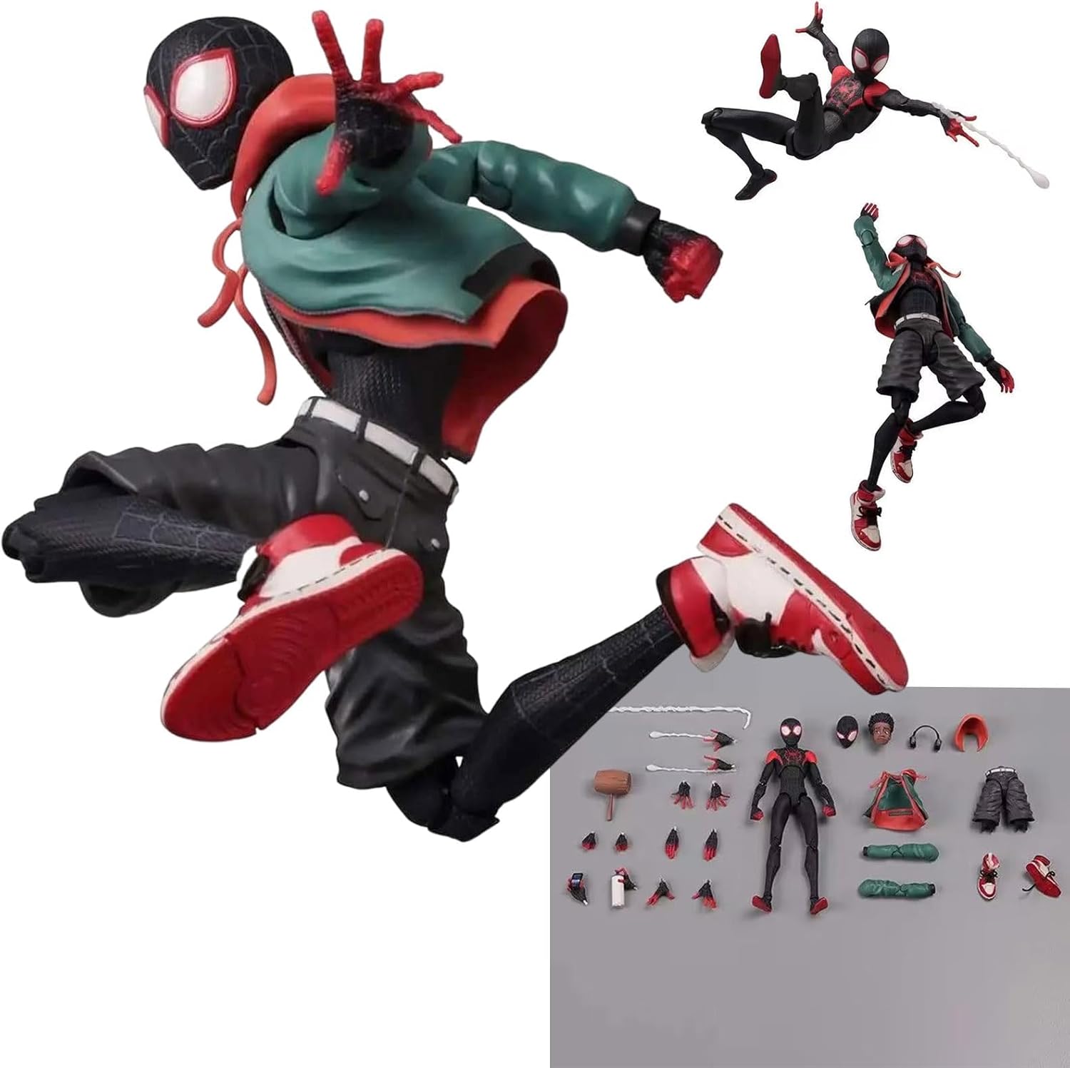 Spider Mαn: Into The Spider-Verse Miles Morales Sentinel SV Super Heroes 6 inches / 16 cm Joints Moveable Action Figure