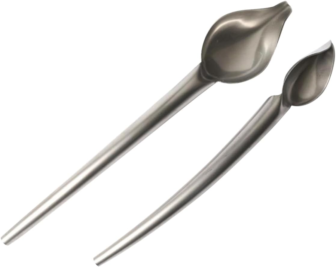 DECHOUS 4 Pcs Dessert Decor Tool Chocolate Spoons Pencil Filter Spoons Baking Gadget Stainless Steel Spoons for Sauce
