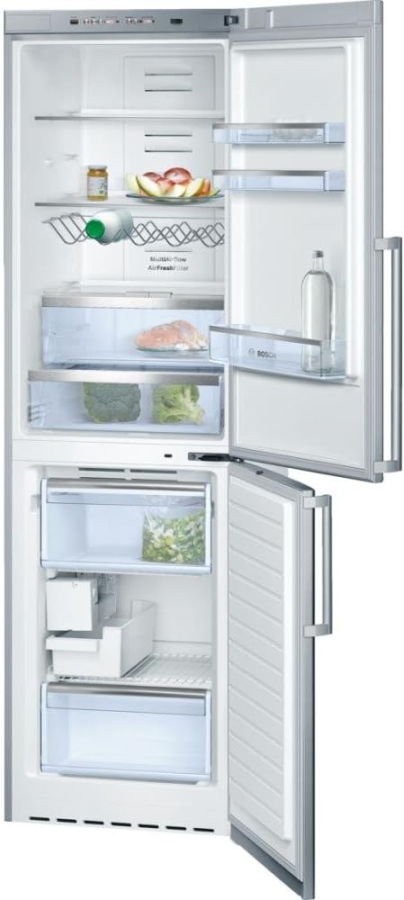 Bosch B11CB81SSS 24 800 Series Energy Star Bottom Freezer Refrigerator with 11 cu. ft. Capacity Dual Evaporator Spill Proof Glass Shelves HydroFresh Drawer and Ice Maker: Stainless Steel