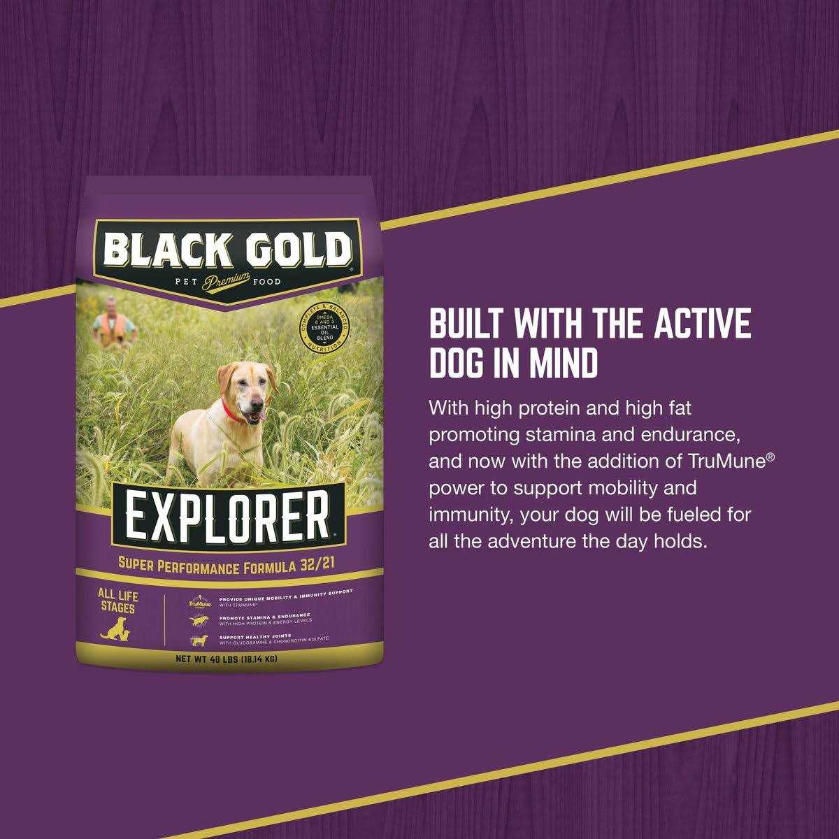 Black Gold Explorer Super Performance Formula Dry Dog Food - Pet Supplies online store