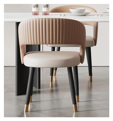 Managerial Chairs, Italian Luxury Dining Chair Office Modern Simple Wedding PU Leather Chair Designer Banquet Armchair Home Furniture(B)