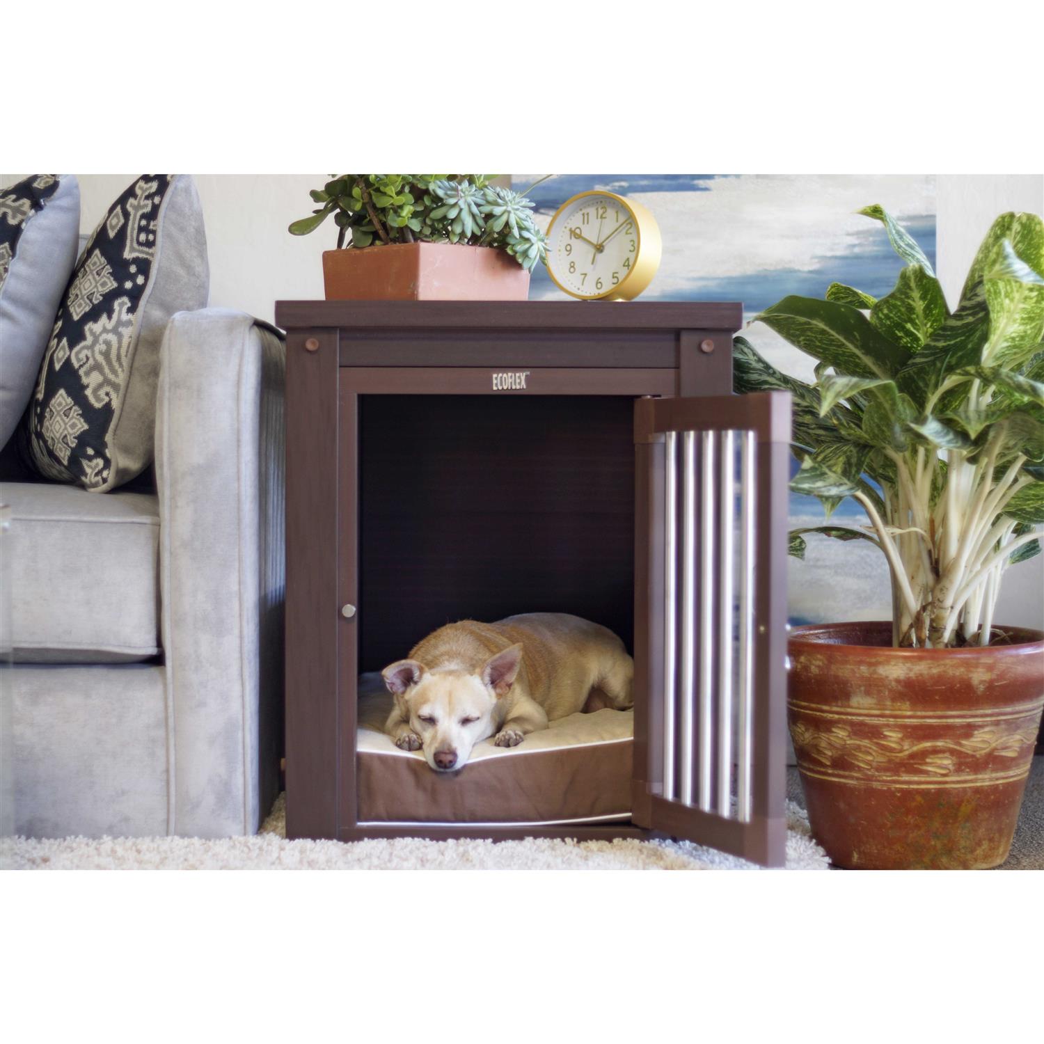 New Age Pet ecoFLEX Single Door Furniture Style Dog Crate & End Table, Russet, 23 inch - Pet Supplies online store