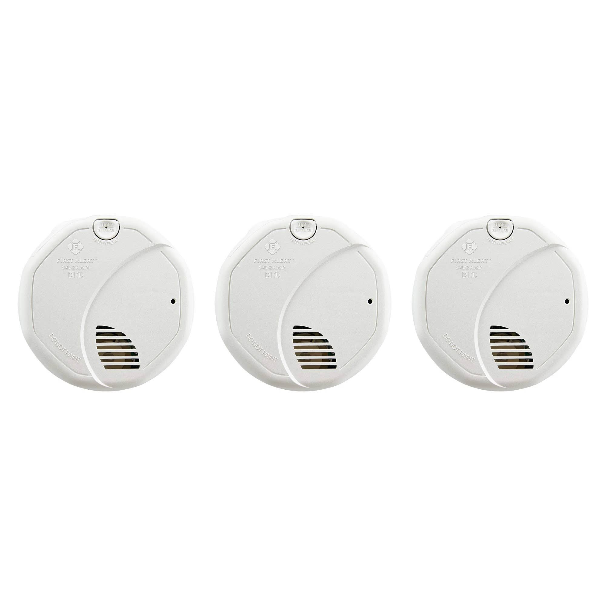 First Alert BRK 3120b-3 Hardwired Smoke Detector with Photoelectric and Ionization with Battery Backup, 3-Pack