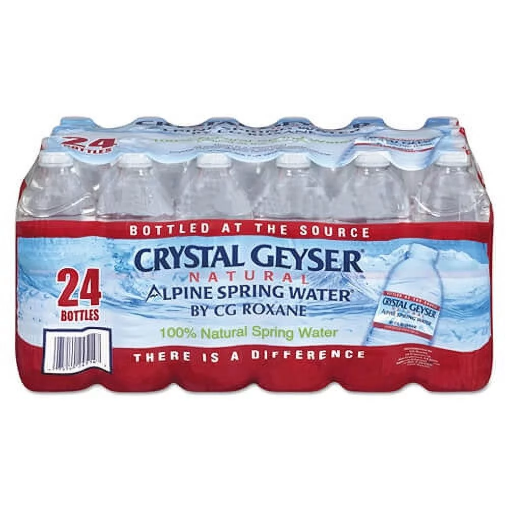 1PK-Crystal Geyser Alpine Spring Water, 16.9-oz, 24 Bottles
