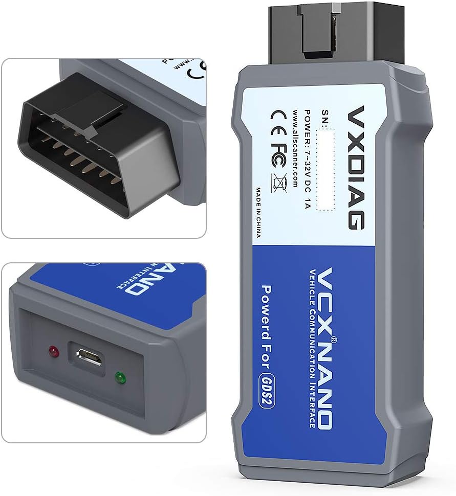 VXDIAG VCX Nano Multiple GDS2 and TIS2WEB Diagnostic/Programming System for GM/Opel