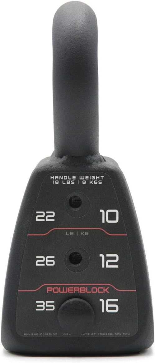 POWERBLOCK Adjustable Kettlebell, Black, 35 lb, (Model: 540-00183-00)