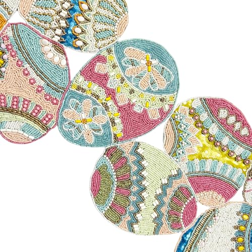 Easter Beaded Table Runner, Easter Runner for Table, Handmade Beaded Table Runners 13x36 inches