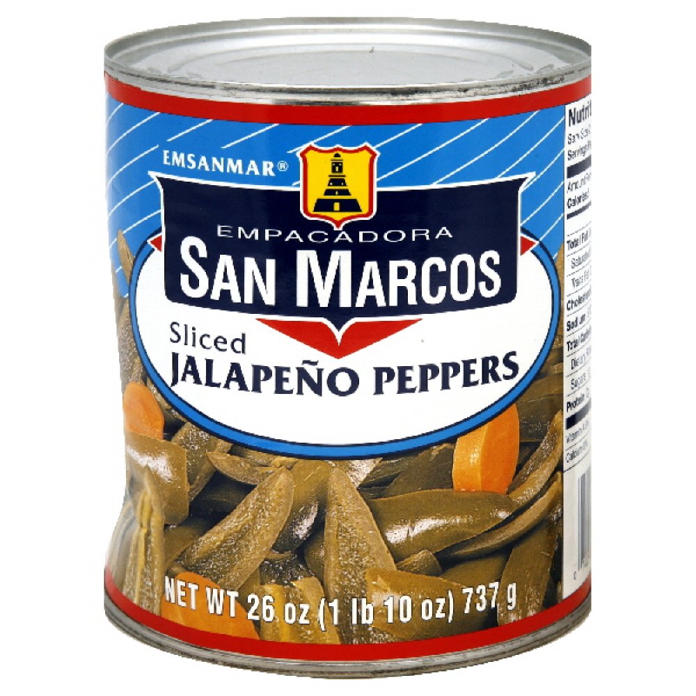 San Marcos Sliced Jalapeno Tin, 26-ounces (Pack of 10)